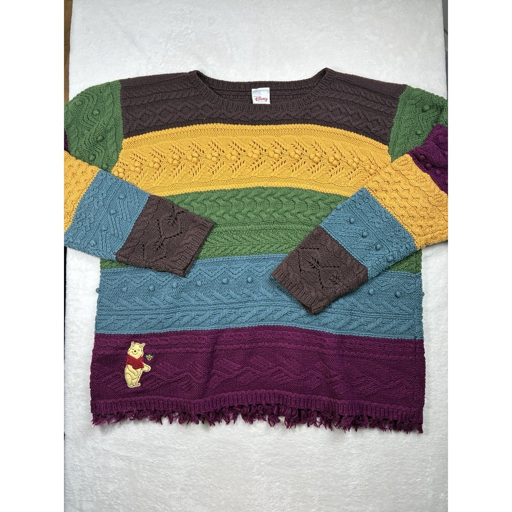 Vintage Disney Winnie The Pooh Knit Sweater Women's Size XXL